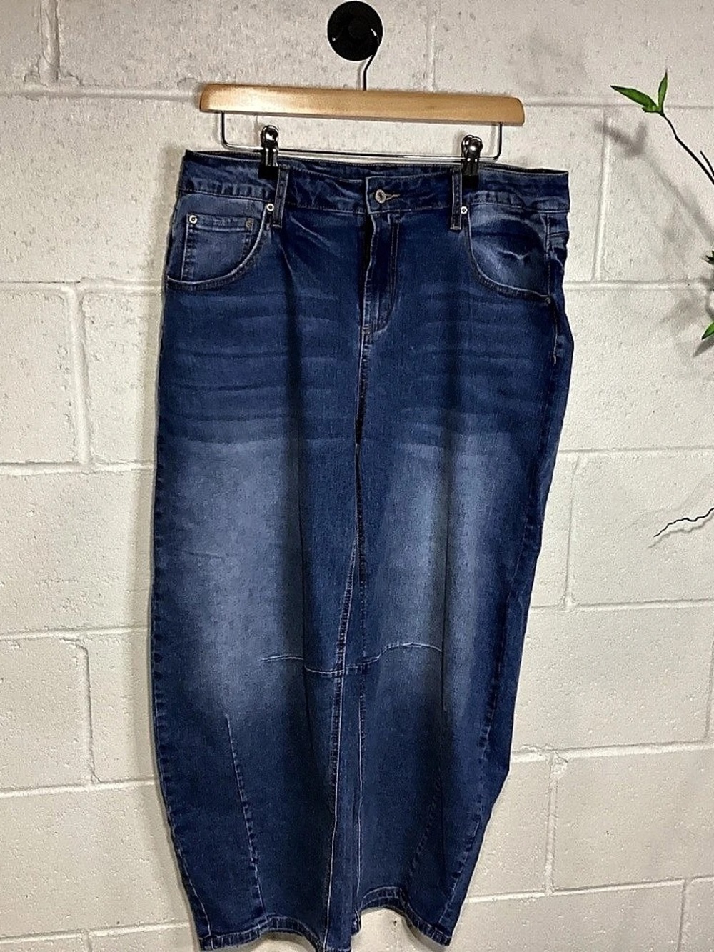 Sidefeel Barrel Jeans Blue Waist 14